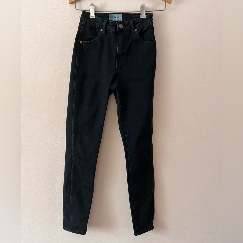 Rollas West Coast super skinny black denim jeans - Picture 2 of 7